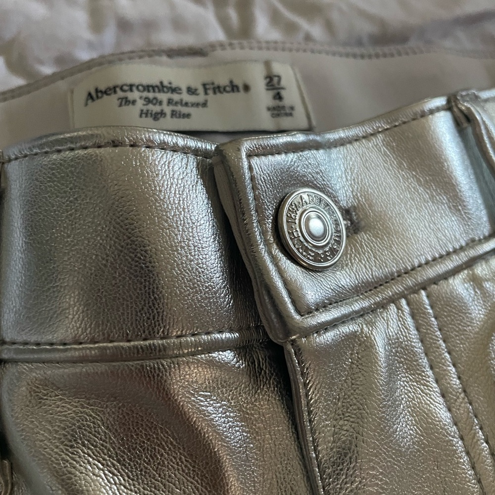 Abercrombie & Fitch silver High Rise jeans